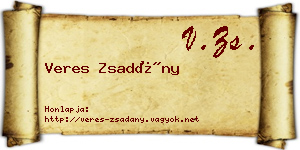 Veres Zsadány névjegykártya